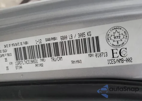 2012 Dodge Ram 1500 Slt z USA, uszkodzony, nr VIN 1C6RD7LTXCS190531